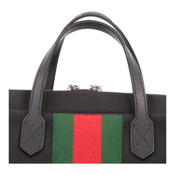 Gucci GG Briefcase Black Business Handbag Tote Stripe - Picture 13 of 13